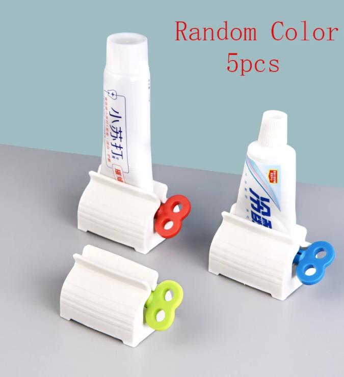 

5PCS Bathroom Tools Toothpaste Squeezer Tooth Paste Holder Oral Care Tube Cosmetics Press Facial Cleanser Squeezing Dispenser