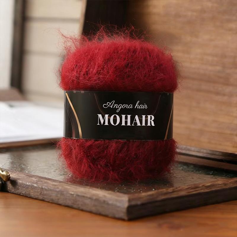 25g/Ball Soft Winter Hand Knitting Material DIY Alpaca Mare Fur Ball Warm Plush Chunky Mohair Yarn Scarf Luxury