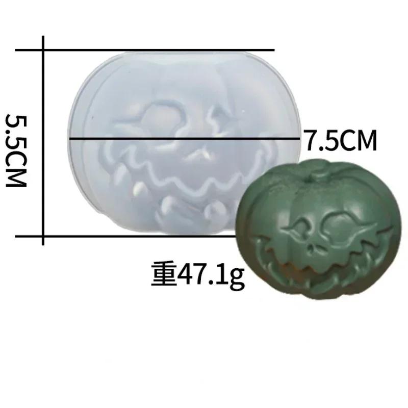 Halloween Kreativ Håndlaget Gresskarlys Silikonform DIY Lyslaging Såpe Resin Sjokolade Bivoksform Julegaver