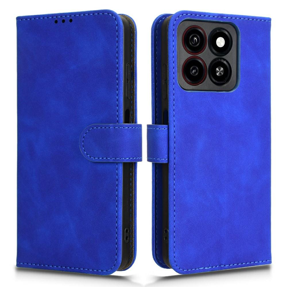 For ZTE Blade A35/A55 Leather Case Skin-Feel Anti-Drop Wallet Flip Phone Cover