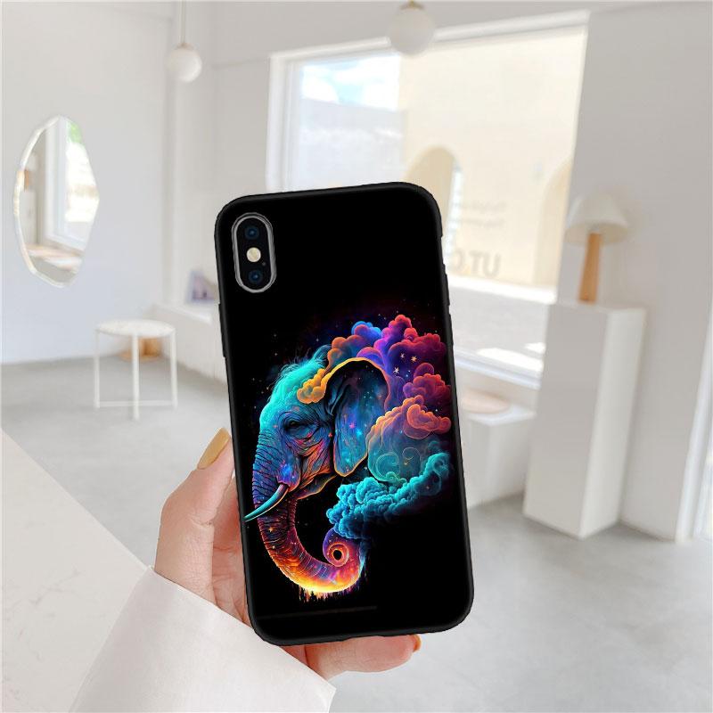 LO4 Animal Elephant Soft Shell Phone Case for Samsung Galaxy S20 S21 S22 Ultra FE + Plus A21S A22 A24 A25 A26 A30 A30S A31