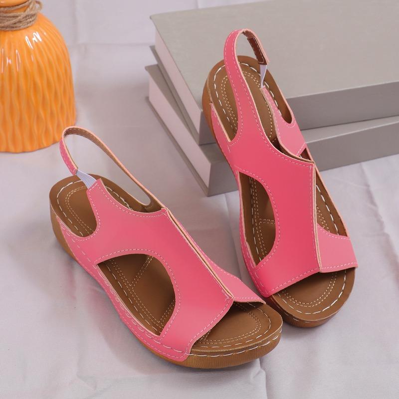 Summer Sandals for Women 2025 Fashionable Large -informal Size Wedge Sandals Fish Mouth Sandals Casual with Platform Wedge Shoes