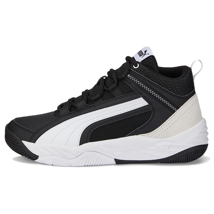 PUMA Unisex REBOUND Future Evo Core Mid Top Retro Basketball Shoes Black White 386379-01
