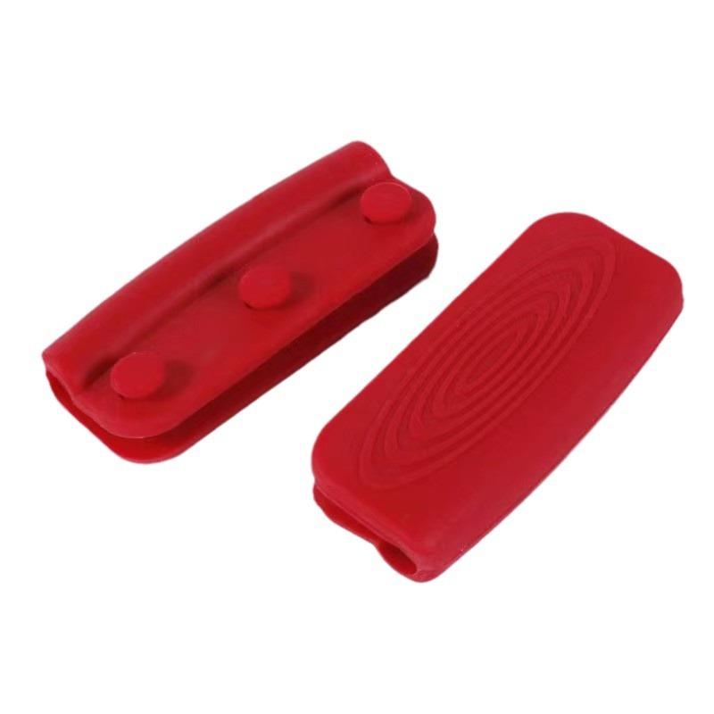 Thick Silicone Anti-Scald Clip Heat-Resistant Cast Iron Pot Handle Insulated Gloves Pot Ear Clip Pad For Kitchen Use