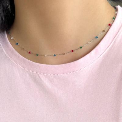 FANTASTIC PLANET Color Crystal Dot Necklace