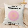 Daily Affirmations Cushion Cover Soft Plush Throw Pillow Cover  DoubleSided Printed Cushion Case  Cozy Sofa  Home Decor