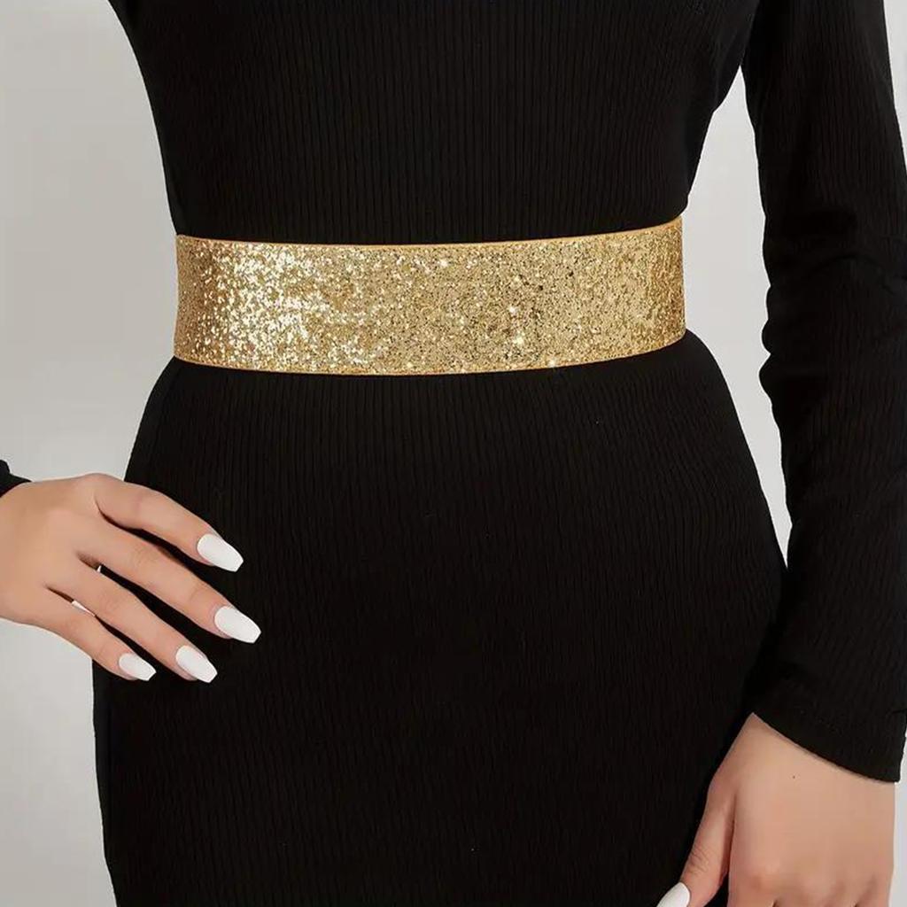 Elegant Sequins Waist Belt Festival Fashion Waistband Evening Dress Belt for Music Festivals