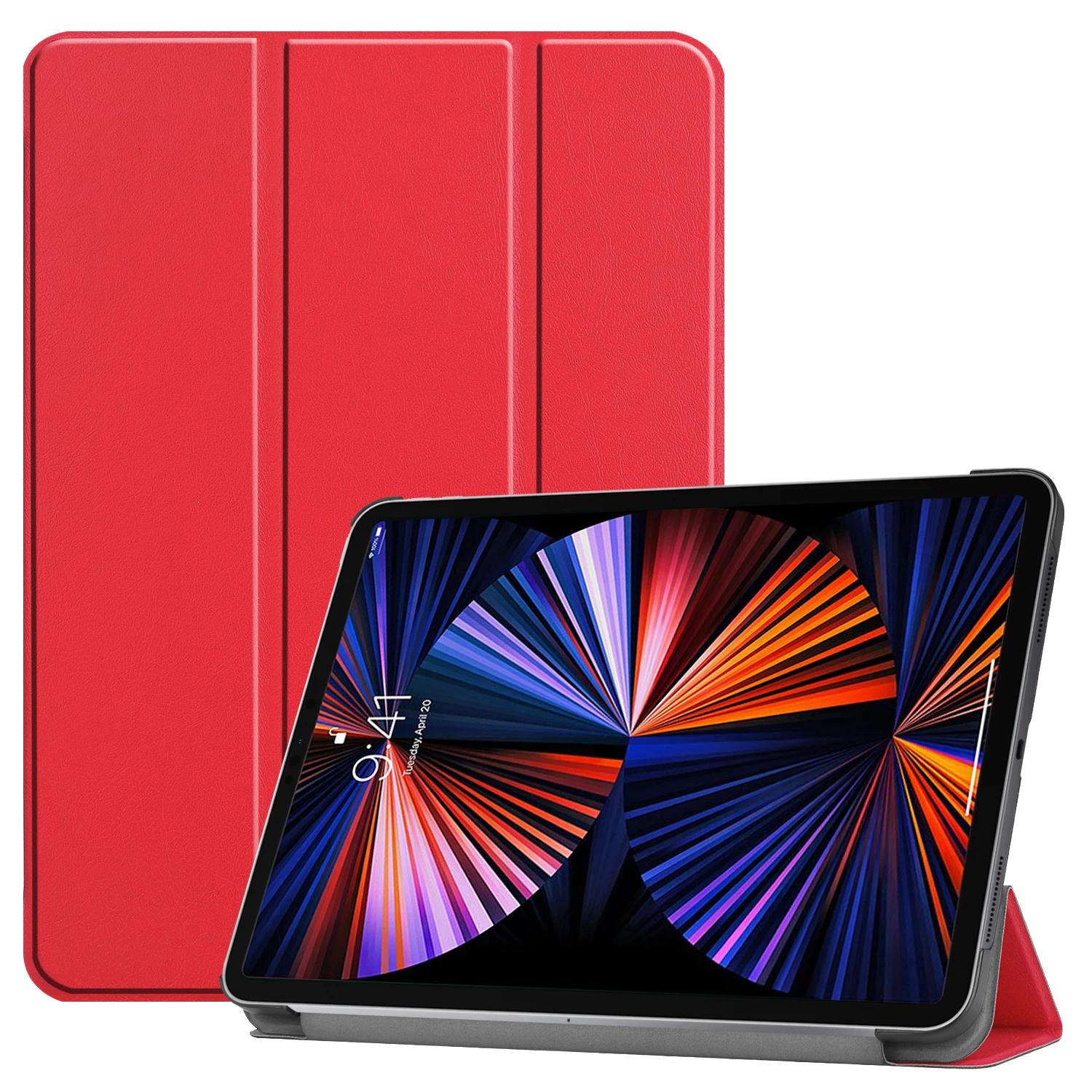

Чехол для Apple iPad pro 12.9 2021 PU Flip Stand Cover для Apple iPad pro 12.9 2018/2020/2021/2022 Чехол для планшета Funda красный