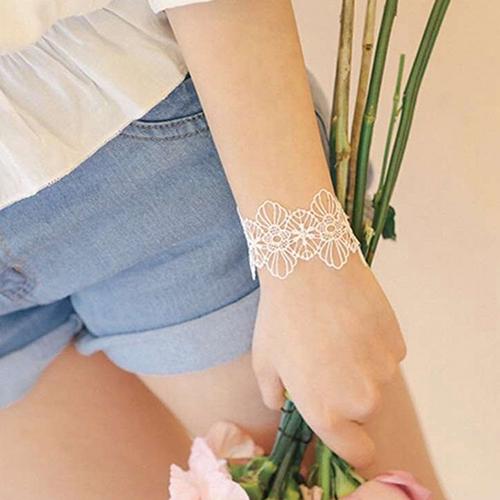 Punk csipke hímzett női karkötő Choker nyaklánc gótikus ékszer szett ajándék