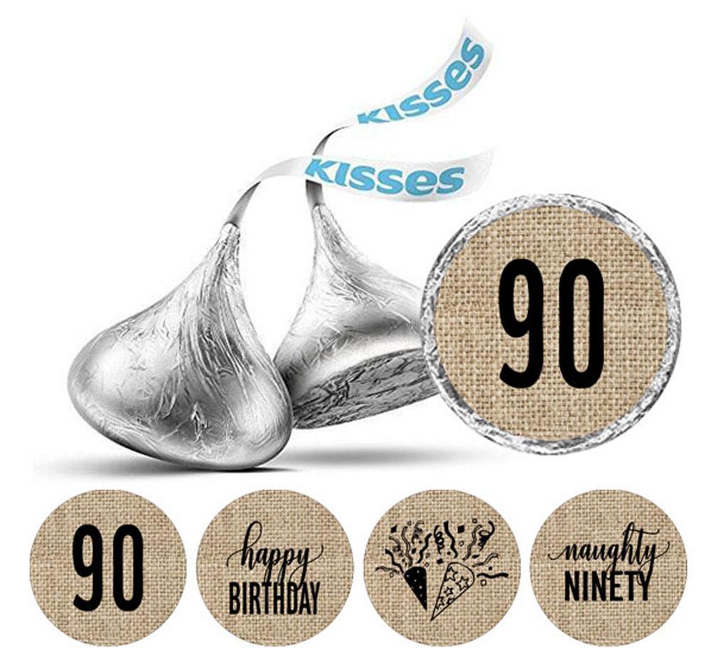 Darling Souvenir 190 Pcs Naughty Ninety Birthday Theme Stickers Chocolate Labels