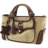 CELINE Boogie bag Handbag triomphe charm Brown straw/Embossed Leather Women Used