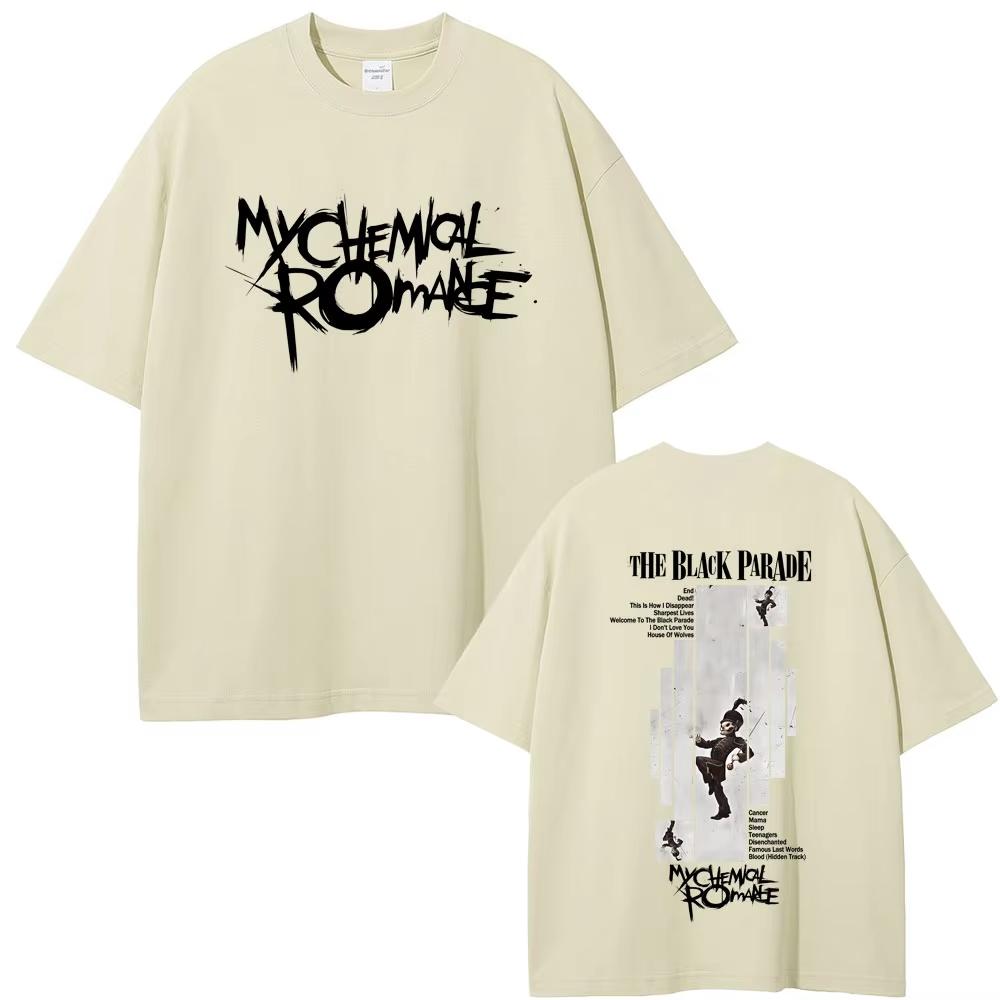 My Chemical Romance Album Graphics Cotton Shirt Men Retro Fashion New Summer Hip Hop Unisex Short Sleeve Loose Tshirt Fan Gift