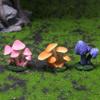 (Set of 6) Resin Mushroom Sculptures Unique Mushroom Models Variety Resin Crafts Delightful Decorations for Home Office