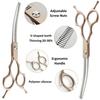 7inch Curved Chunkers Shears Stainless Steel Dog Grooming Cat Curved Scissor, Light Weight Special Designed Pet Grooming Supply