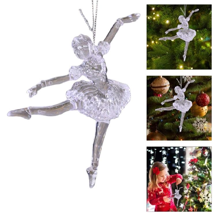 Ballet Girl Christmas Ornament Holiday Themed Acrylic Decoration Festival Season Indoor And Car Display Pendant