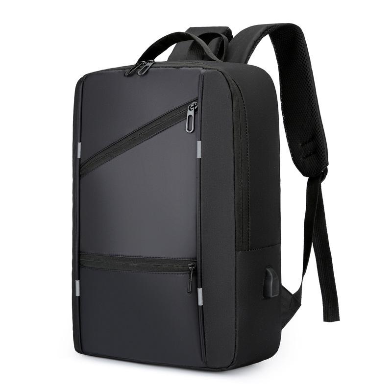 High-end Men's 15-inch Multifunctional Business Backpack with USB and Logo Printing Option