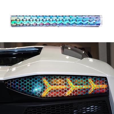 2PCS Car Headlight Rear Tail Light Honeycomb Stickers Vinyl Decals Trim Rear Light Film Taillight Lamp Cover Accessories 48x30cm