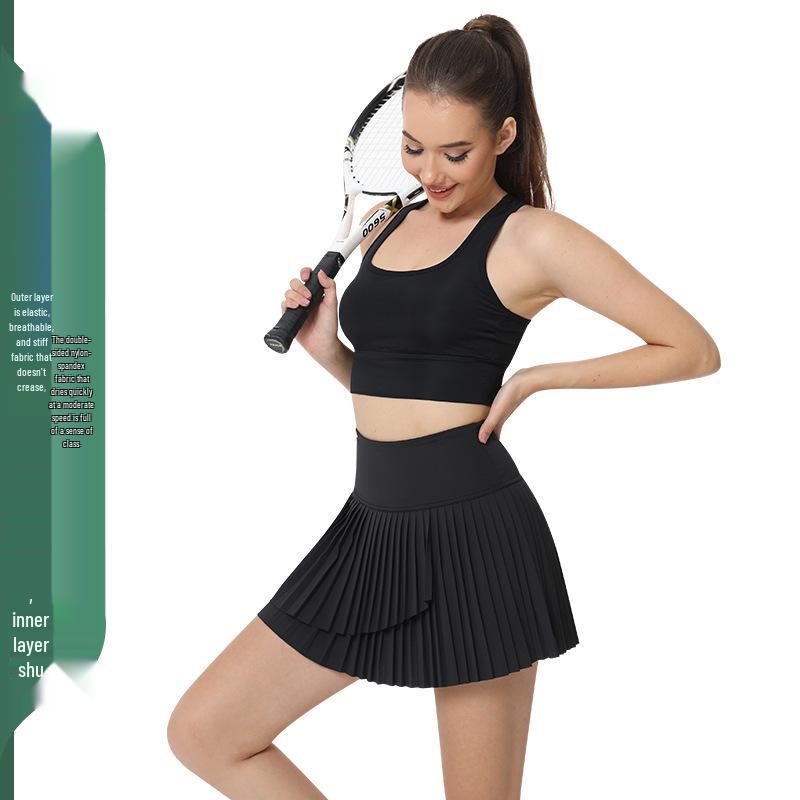 Women's Quick-Dry Pleated Active Skirt for Running, Golf, Tennis, and Badminton