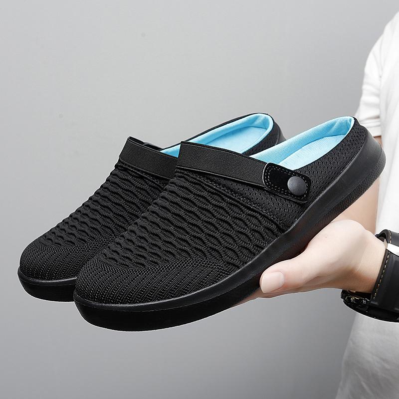 Slip On Shoes Men Women Flat Sandals Casual Indoor Home Slippers Summer Breathable Mesh Shoes Beach Plus Big Size 54 53 52 51 50