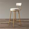 Nordic Bar Chairs Modern Iron Art High Stools Kitchen Backrest Bar Stools Cafe Velvet Chair Counter Work Stools Home Furniture