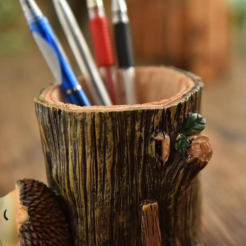 Student Stift Eingesetzt Hedgehog Stift Halter Kreative Hause Persönlichkeit Geburtstag Geschenk Harz Handwerk