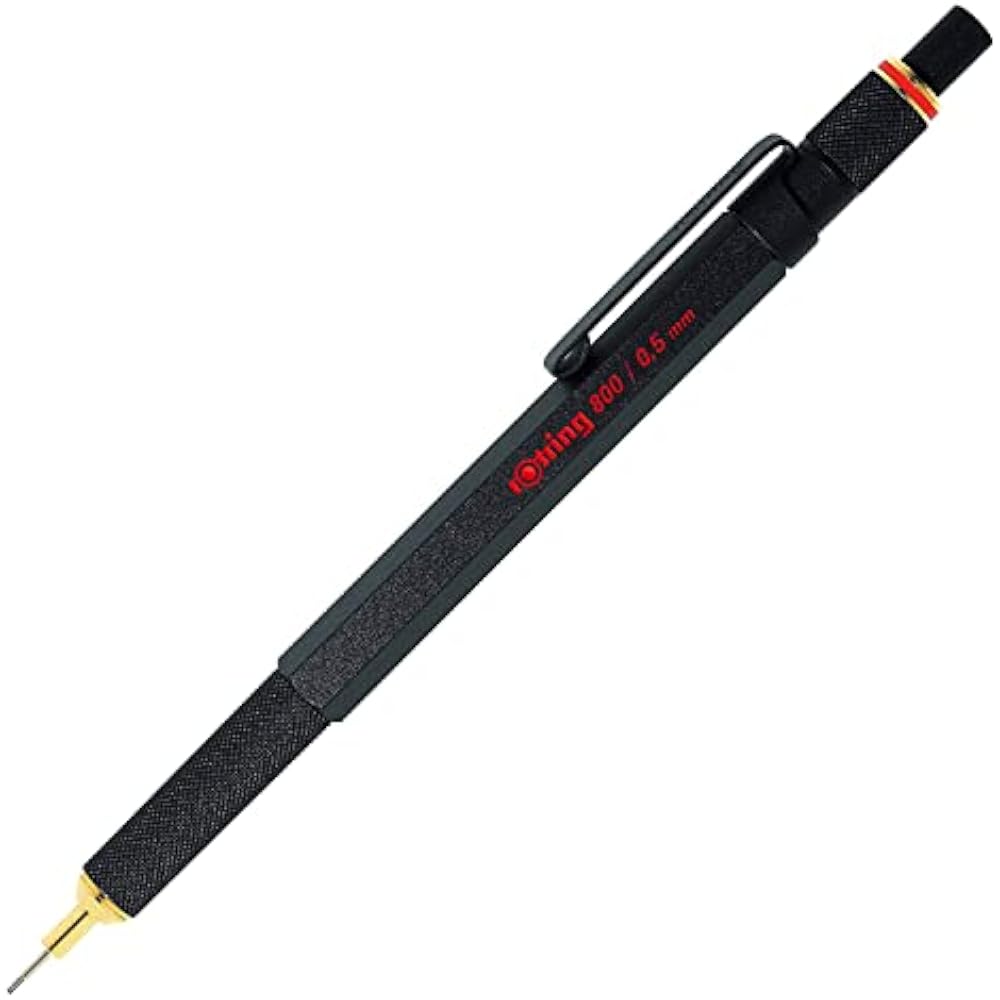 Rotring (Rotring) ROTRING800 Black Mechanical Pencil 0.5mm Rotating Knock Type 1904447 Regular Im...
