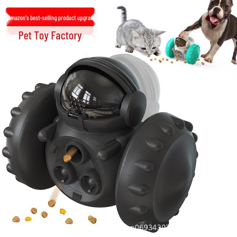 Interactive Pet Food Toy: Robot Car Tumbler for Slow Feeding and Play