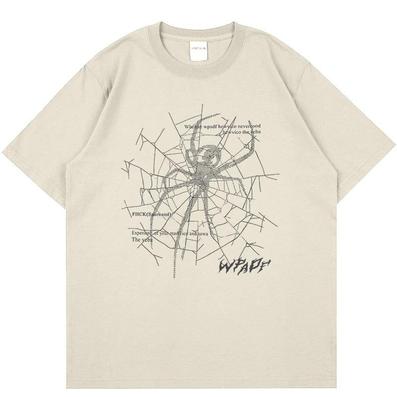 Summer Unisexs Punk Wounisex Loose Print Vintage Graphic Tshirt Unisex Casual Hip Hop Short Sleeve Cotton Tops