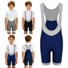 Collant de Treino de Ciclismo para Meninos e Meninas com Acolchoamento, Malha, Blocos de Cor, Sem Mangas, Decote em U Profundo, Comprimento na Coxa, Macacão para Esportes