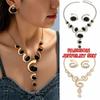 3-teiliges Set Geometrischer Modeschmuck für Damen Elegantes Langes Y-förmiges Halsketten-Set Braut