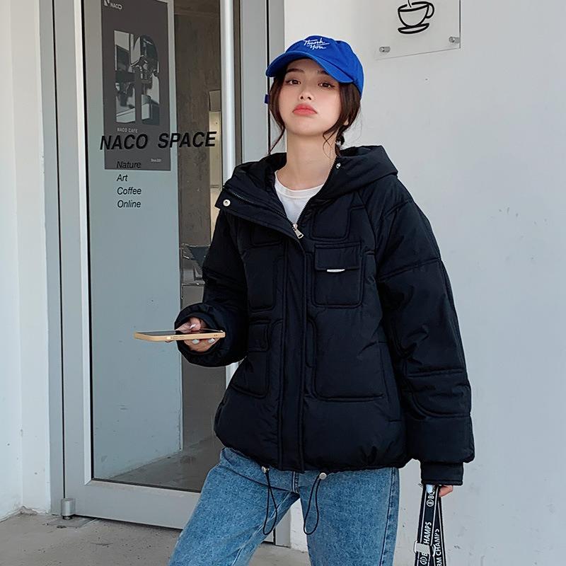 New Kleinland cotton clothes women's hooded cotton-padded clothes winter large size bread clothes short jacket tide