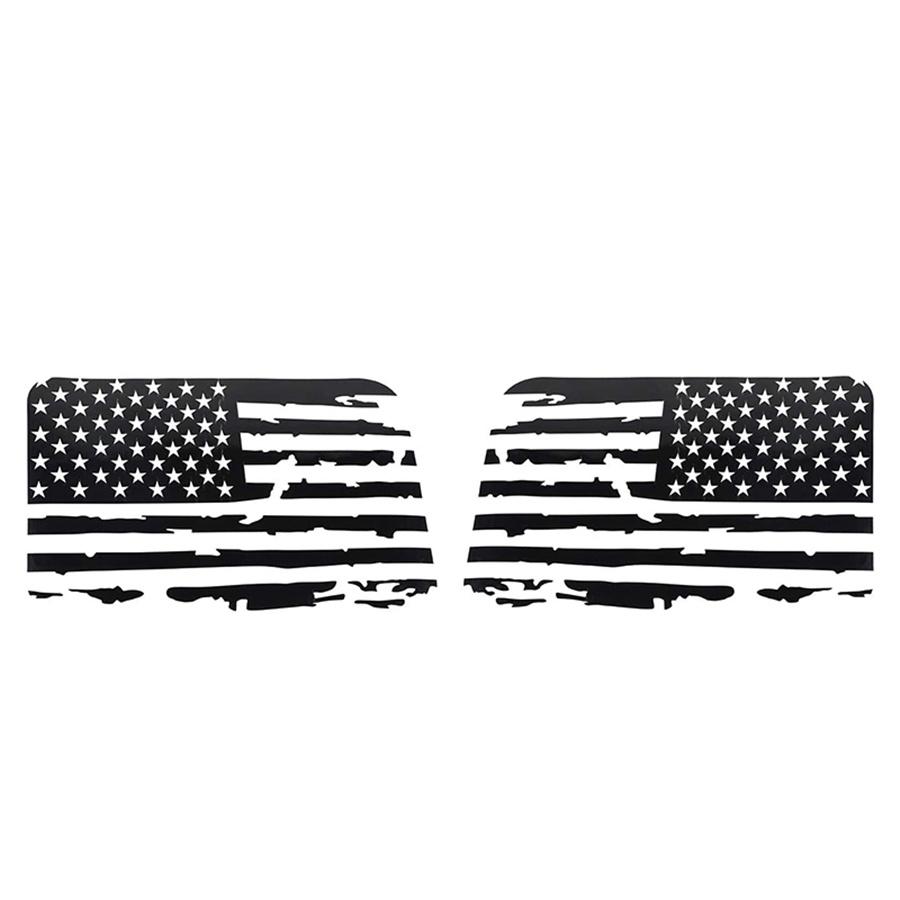 Rear Window USA Flag Decals for Jeep Wrangler JL