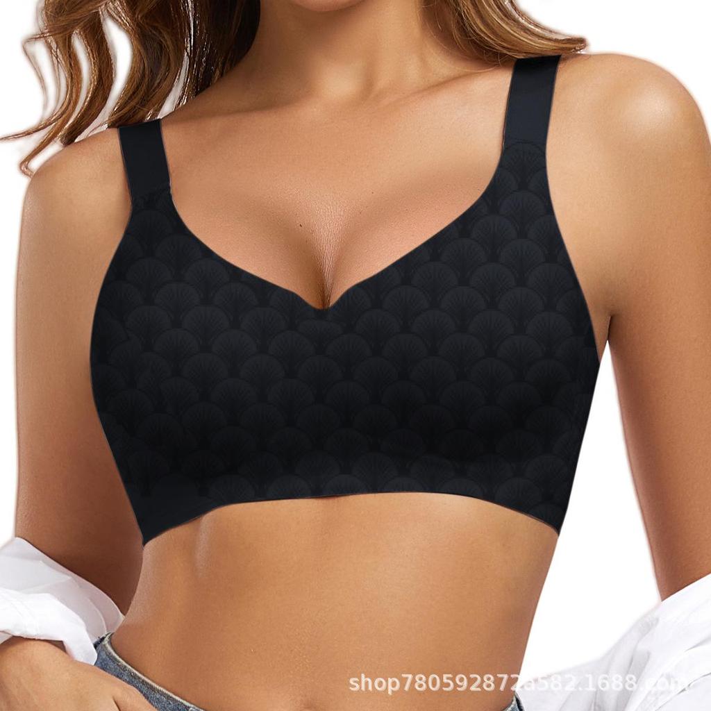 Seamless Push Up Bra With Scalloped Edge Light Peach Comfortable