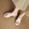 New Style of Women's Sandals with Medium Heels Thick Heels and Soft Soles