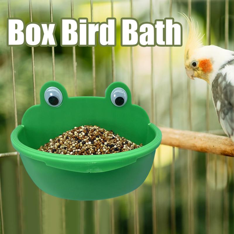 Bird Bowls For Cage Indoor Cage Bird Feeder Lovebird Watering Container Splash-Proof Parrot Bathing Dish For Macaw Cockatiel