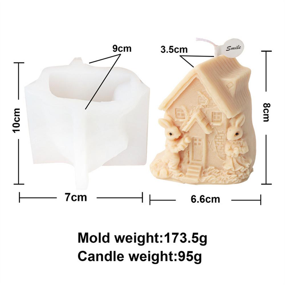 3D Multi-style Cute Rabbit Silicone Candle Mold DIY Easter Animal Aromatherapy Plaster Soap Resin Mould  Crafts Casting Tool
