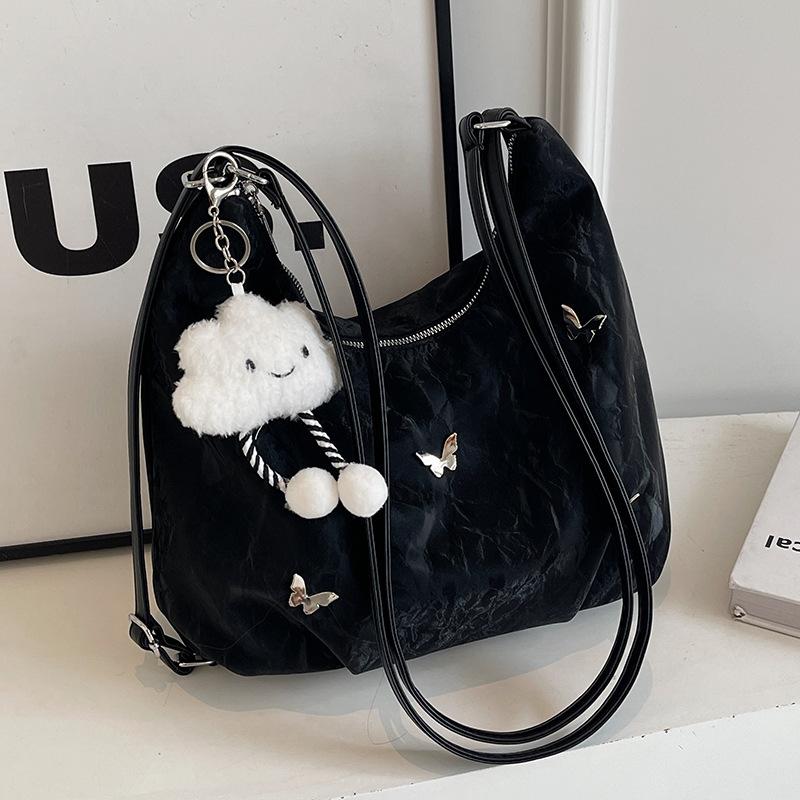 

Большая вместительная сумка для женщин 2024 года, новый модный рюкзак высокого класса, универсальная сумка-мессенджер для поездок на работу и обратно чёрный