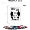 50 PCS Car Paper Floor Mats, 16 x 20 Inch Disposable Auto Carpet Pads with Footprint Words, Universal Temporary Vehicle Floor Protective Papers for