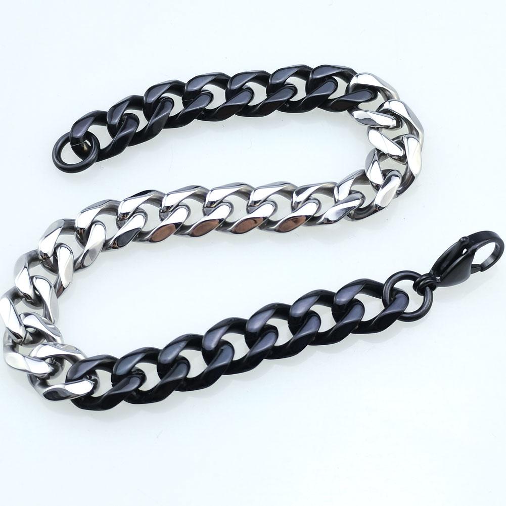 New 316L Stainless Steel Black and Primary Color Dual Hip Hop Bracelet Anklet