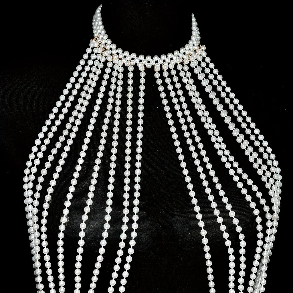 Elegant Chic Multi-Layered Rhinestone & Tassel Body Chain - Perfect for Parties, Festivals, and Elevating Every Look