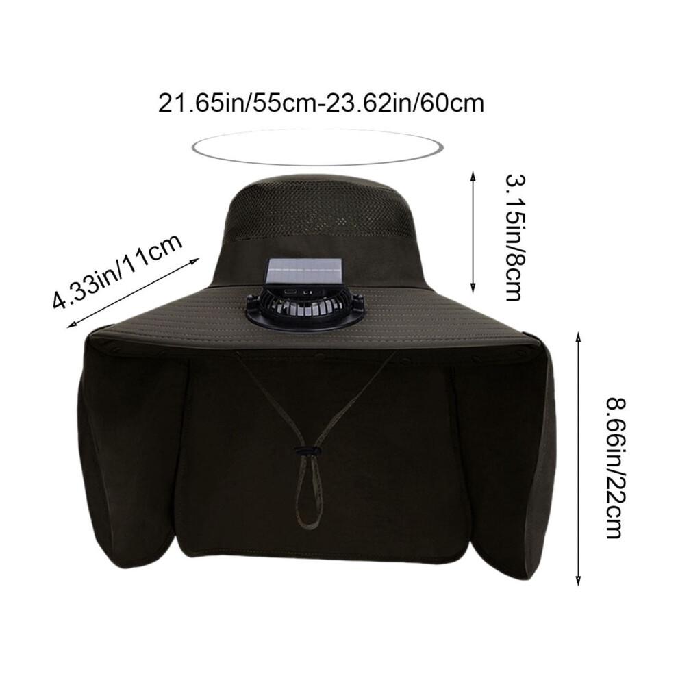 Solar Rechargeable Fan Cap - Quick-Dry Waterproof Fisherman