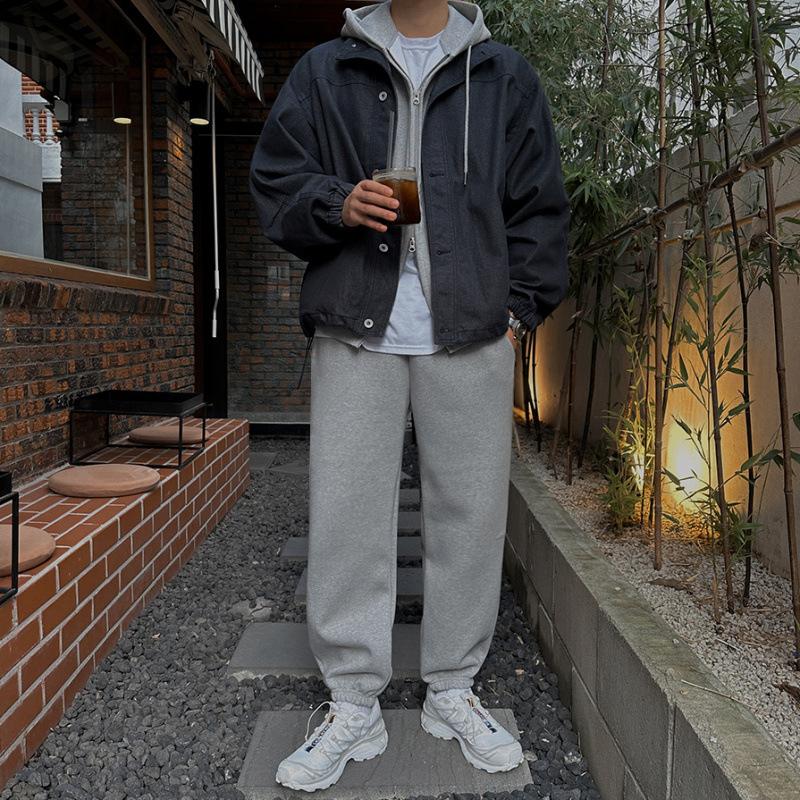 Stand Collar Denim Jackets for Men and Women, Autumn and Winter Loose Workwear Tops, Korean Style Trendy Couple Jackets