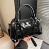 Burgundy Mini Top-handle Bags For Women Bright PU Leather Pure Color Shoulder Crossbody Bags 2026 Latest Luxury Designer Handbag