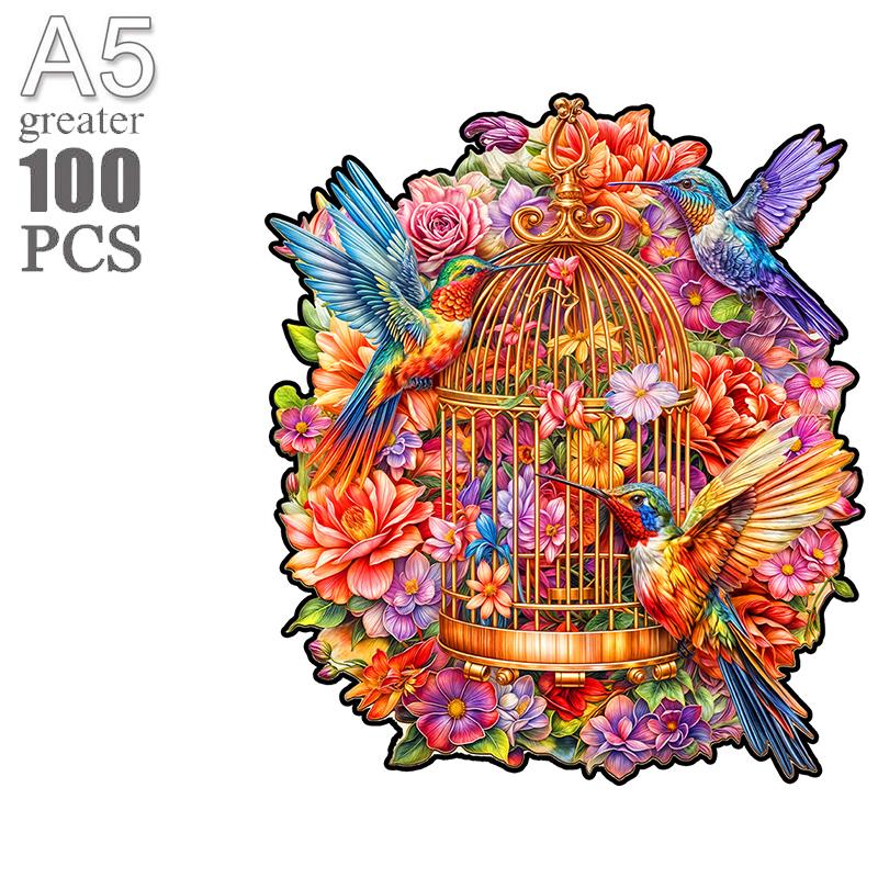 Non-Toxic Owl Wooden Animal Puzzle Diy Crafts Brain Trainer Puzzles Game For Kids Adult Educational Wood Toy Gift Medium Difficulty Jigsaw