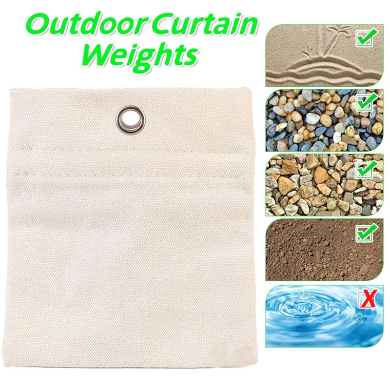 10 Pack Outdoor Curtain Weights 15Oz Outdoor Curtain Sandbag Weighted Bags Drapery Weights Bottom Patio Curtain Weights Bags