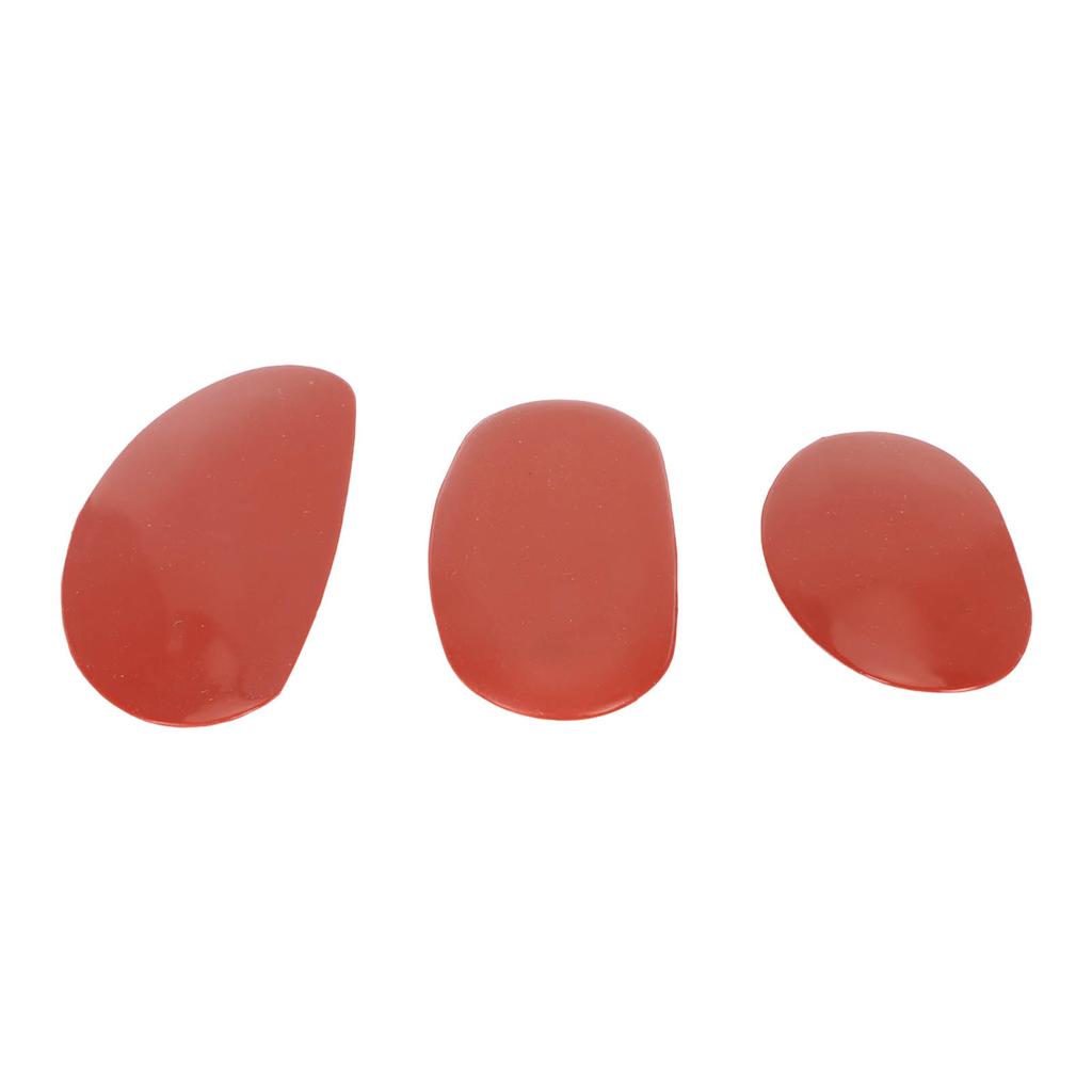 3Pcs Pottery Clay Ribs Red Different Sizes Soft Durable Rubber Portable Ceramic Pottery Ribs for Modeling Sculpting