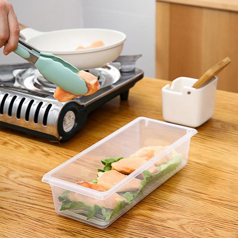 Stackable Fruit Storage Containers for Fridge Removable Drain Tray Containers with Drain Tray Keep  for Veggie