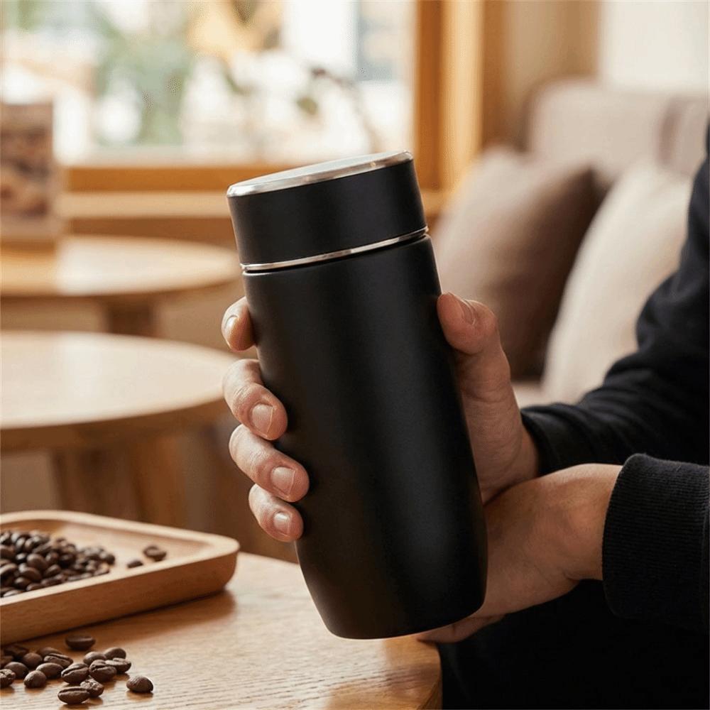 Portable Thermos Water Bottle 350ml Coffee Vacuum Flasks Drinkware Tea Brewing Cup  Car Use