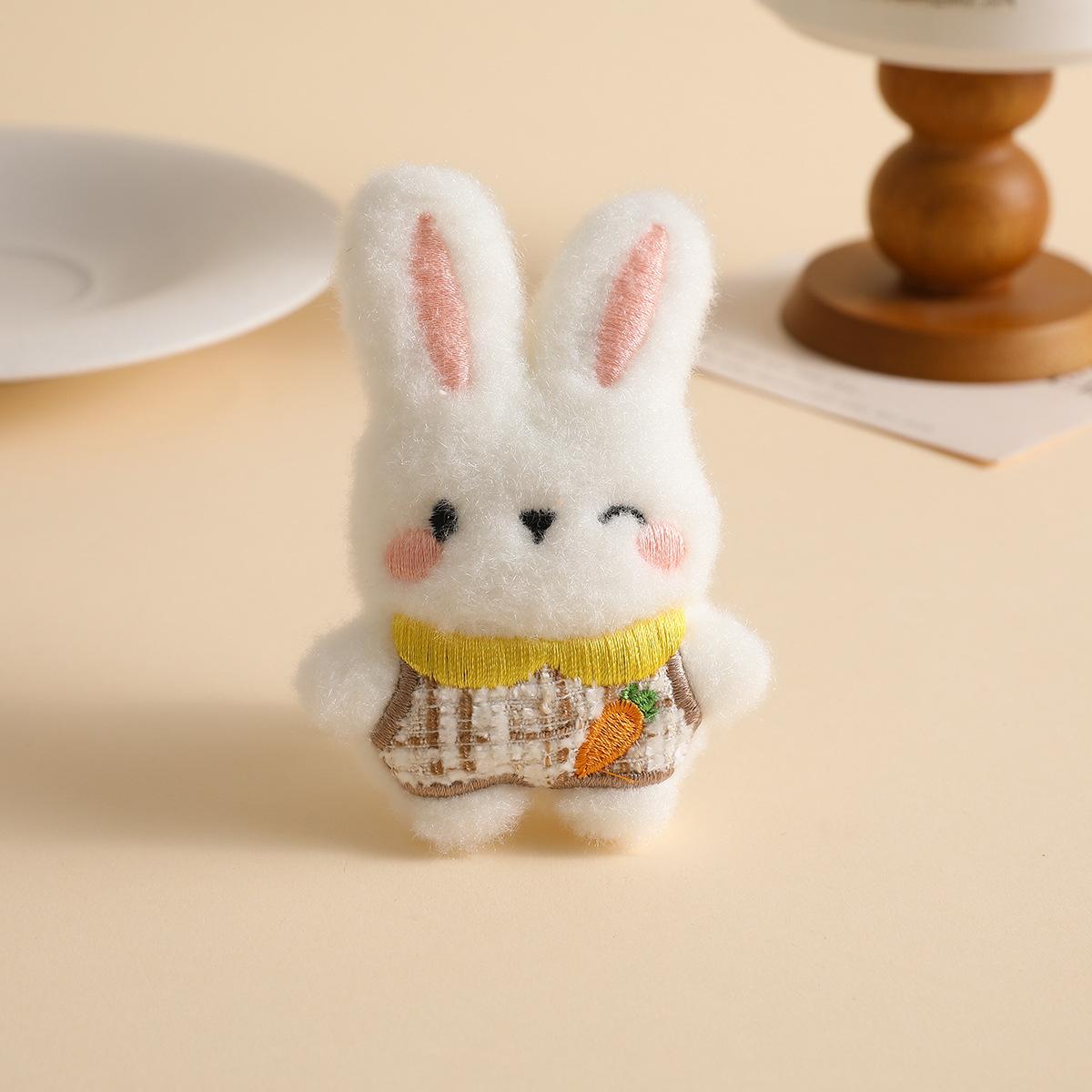 Морковный мультяшный кролик плюшевая брошь универсальный кулон кукла брелок для сумки подвеска для обуви и шляп Opening