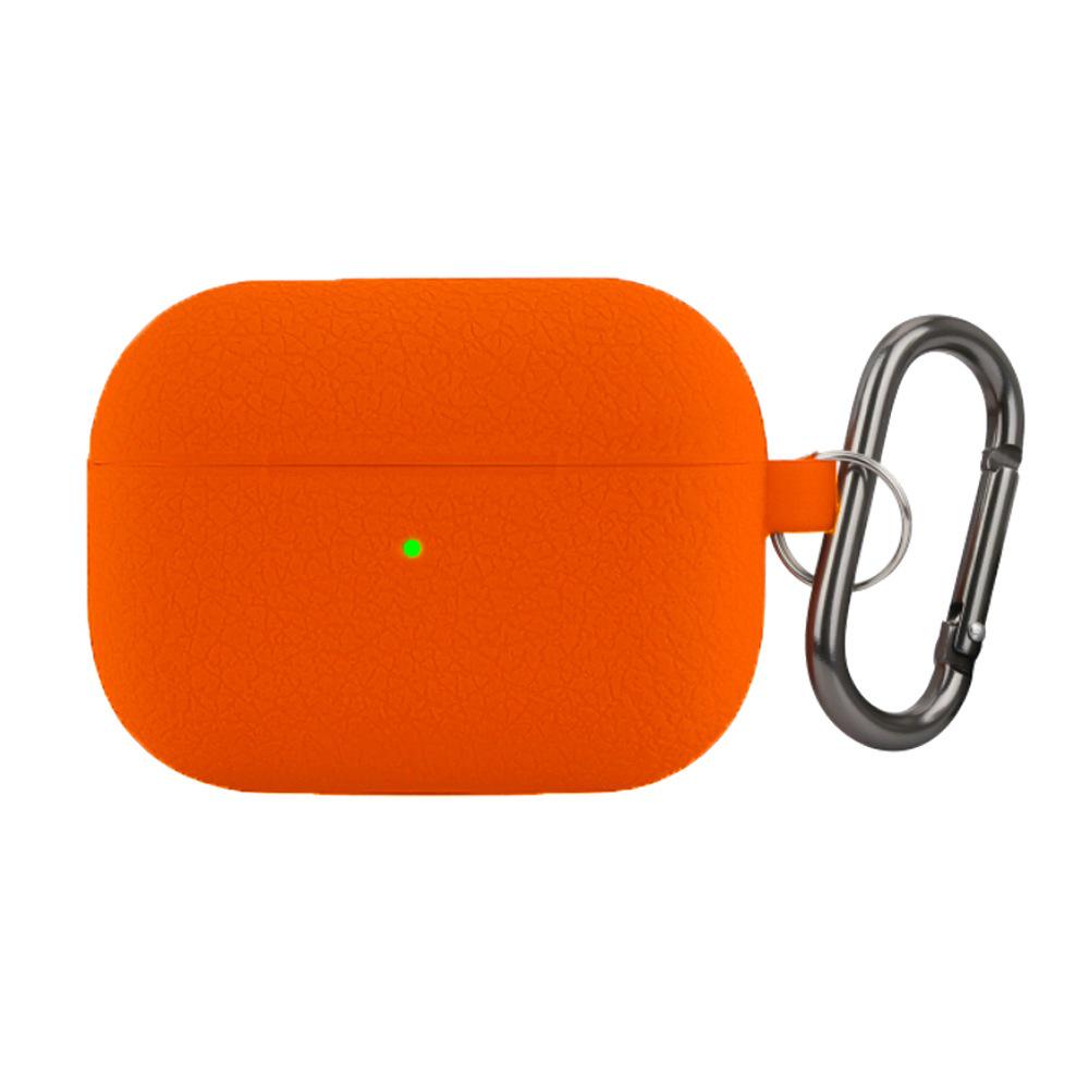 Lychee Pattern Silicone Case with Carabiner for AirPods Pro